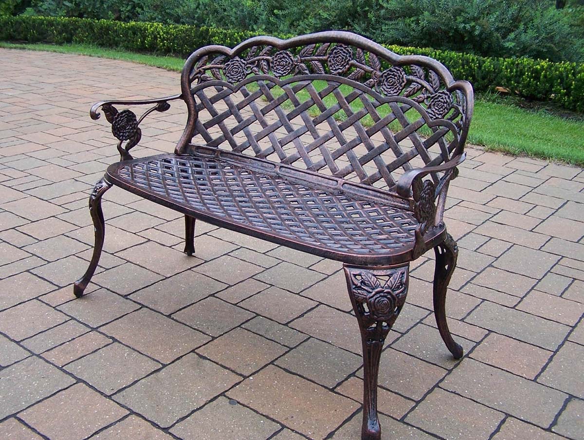 Antique Bronze Rose Loveseat