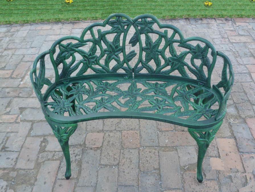 Verdi Green Lily Garden Decor Bench