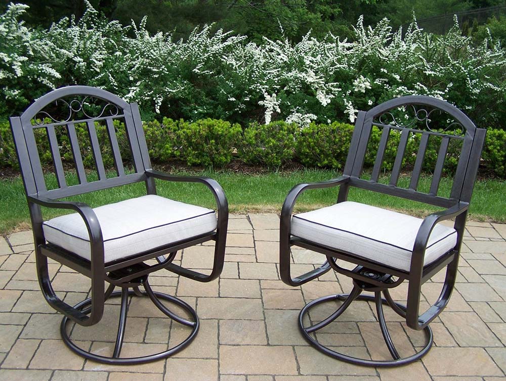 Rochester Swivel Chair With Cushions (set Of 2)