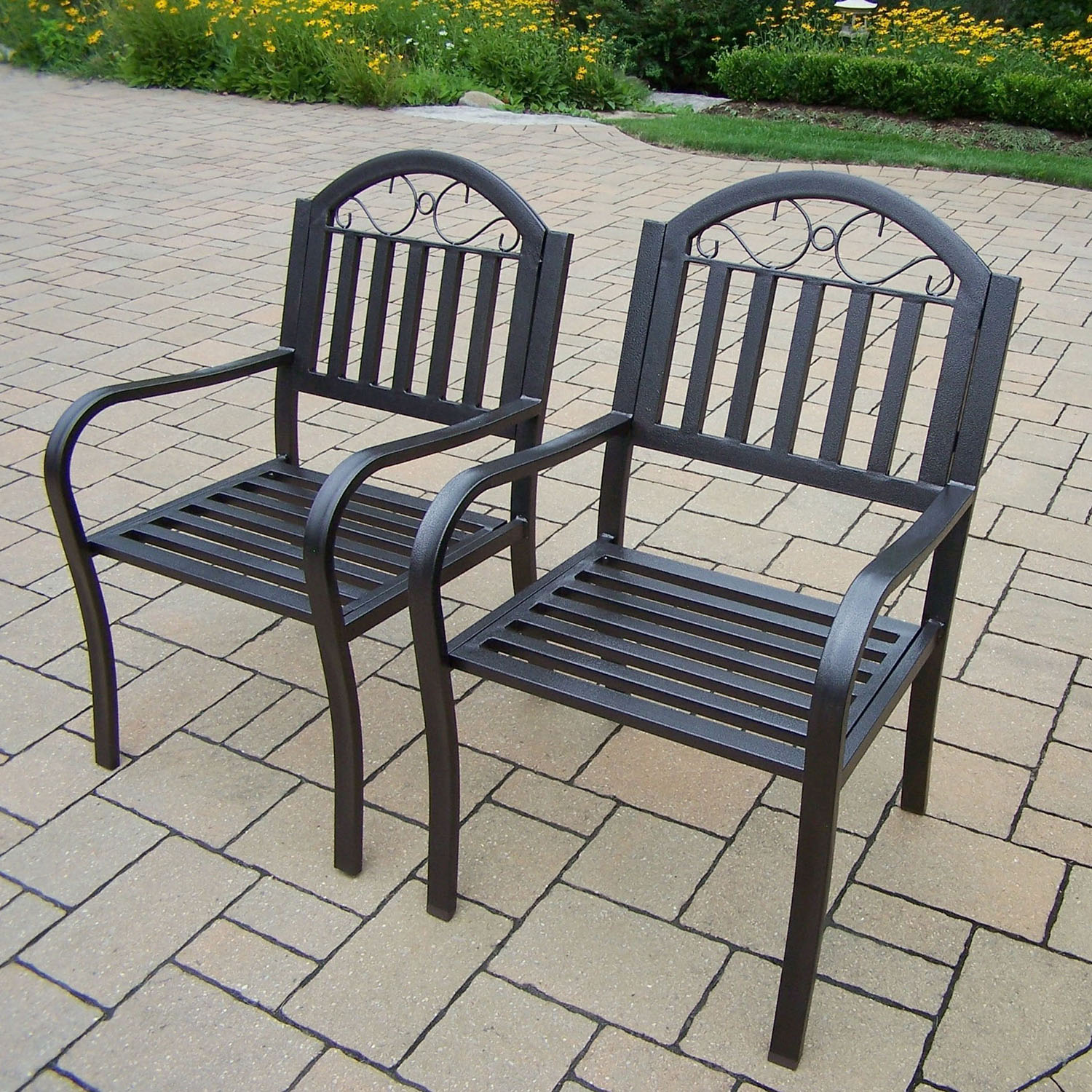 Hammer Tone Brown Rochester Arm Chair (set Of 2)