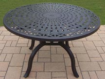 Hampton Aluminum 48 inch Diameter Dining Table