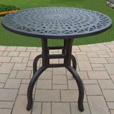 Hampton Black 42 inch Diameter Counter Height Bar Table