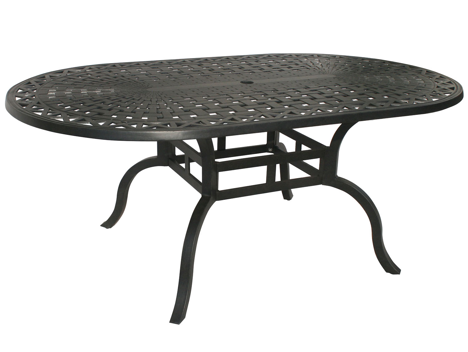 Hampton Aluminum 72 X 42 Inch Oval Dining Table