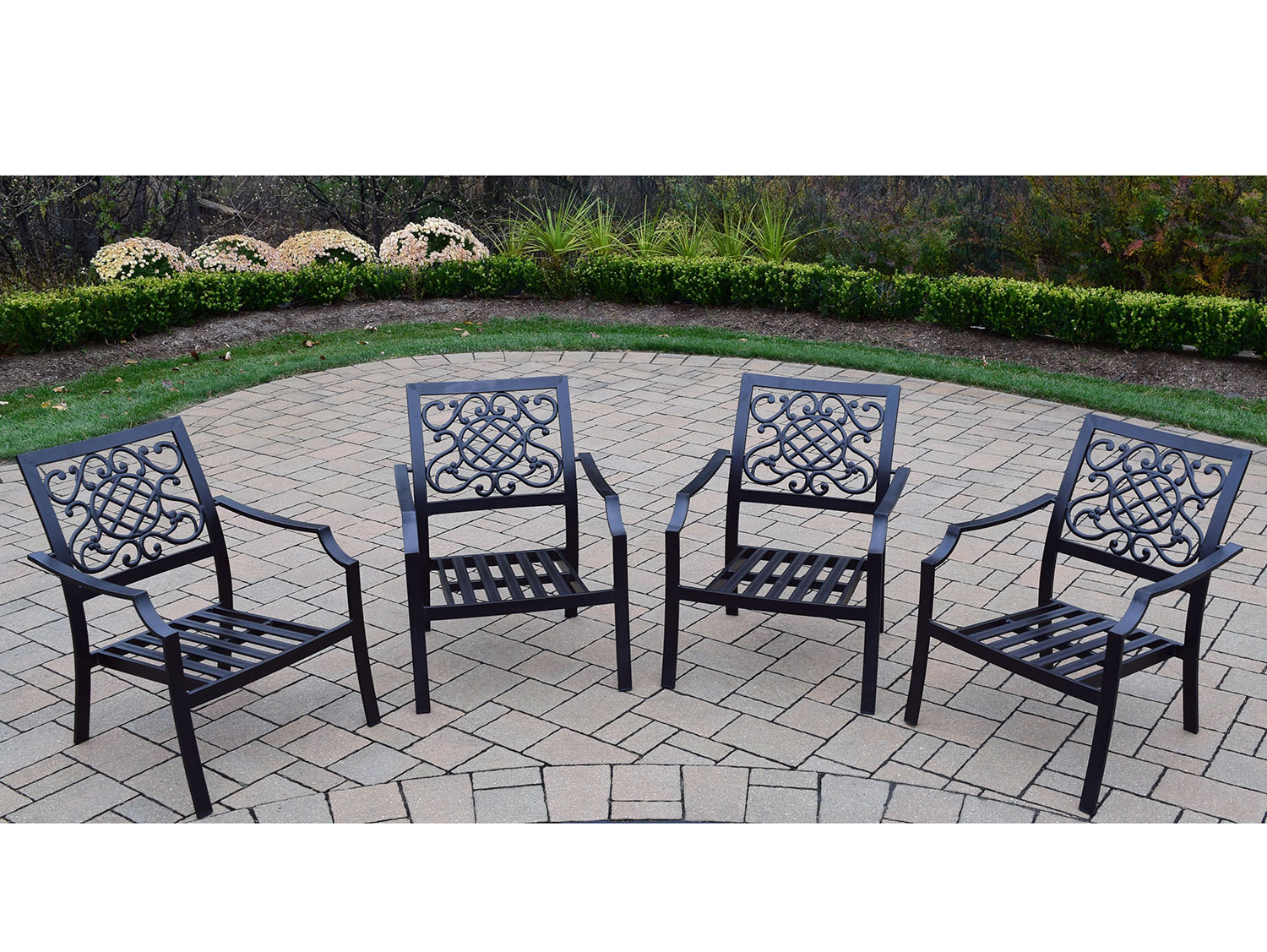 Stackable Aluminum Deep Seat Chat Chairs (set Of 4)