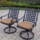 Belmont Aluminum Cushion Swivel Rockers (Set of 2)