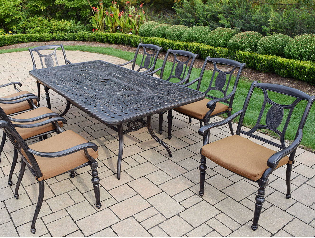 Victoria 9pc Patio Dining Set With 84 Inch Table