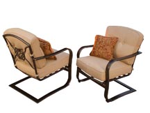 Heritage Antique Bronze Deep Seat Spring Chair (Set of 2)