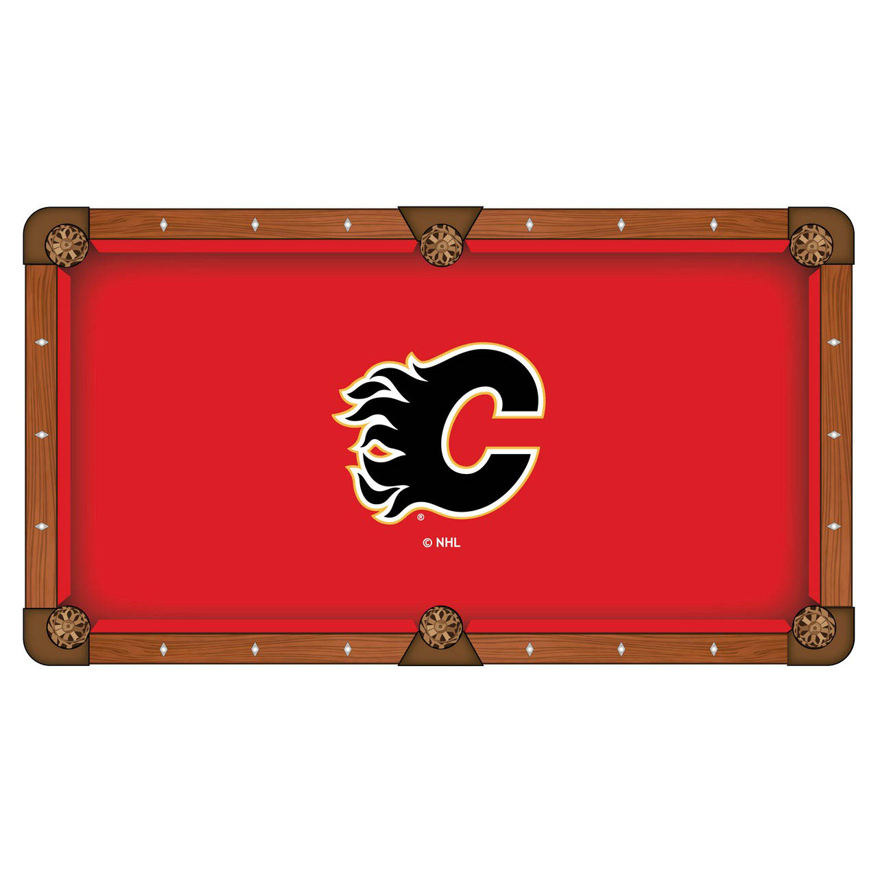 Calgary Flames Pool Table Cloth