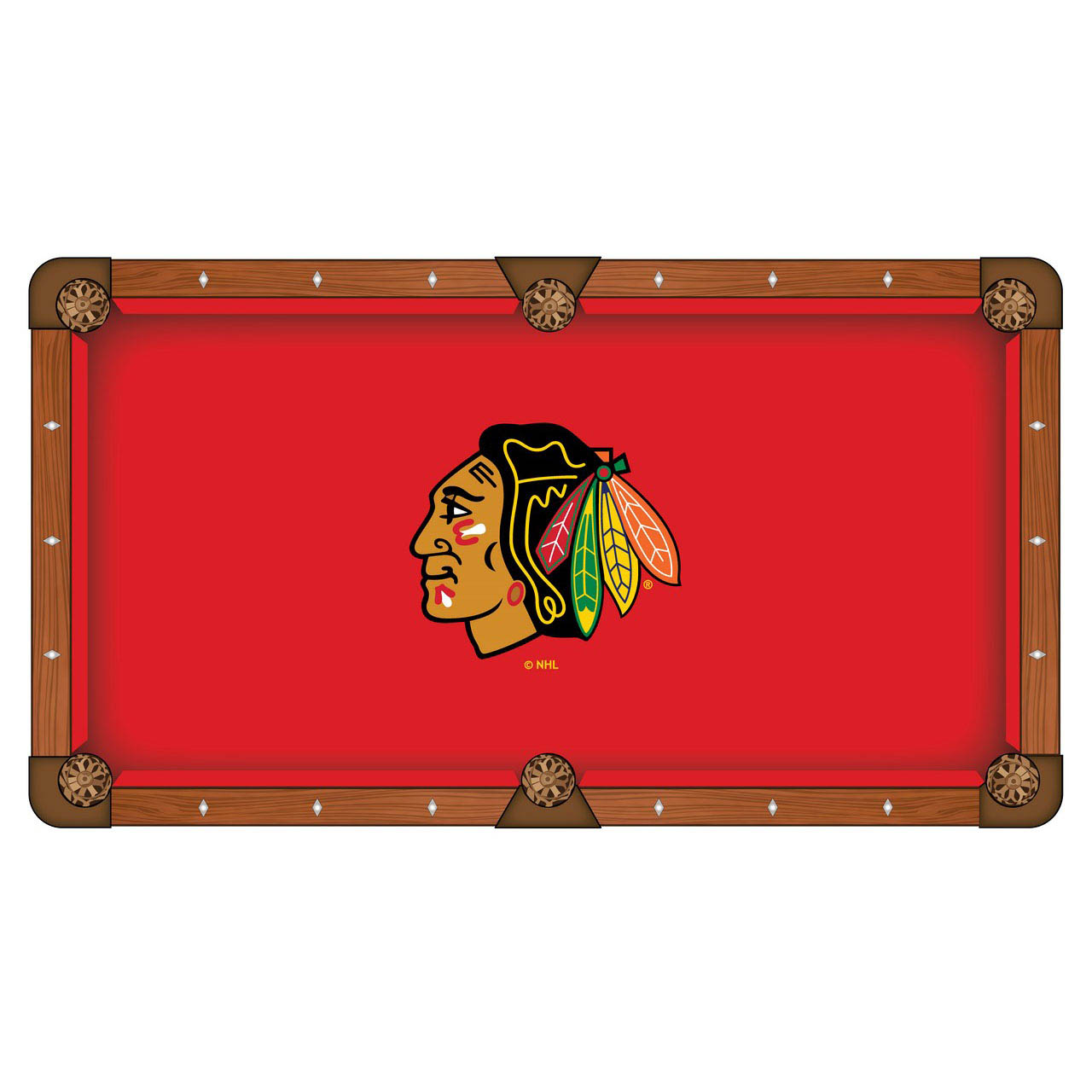 Chicago Blackhawks Pool Table Cloth