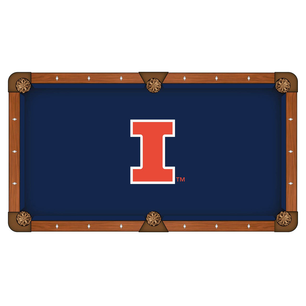 University of Illinois Pool Table Cloth