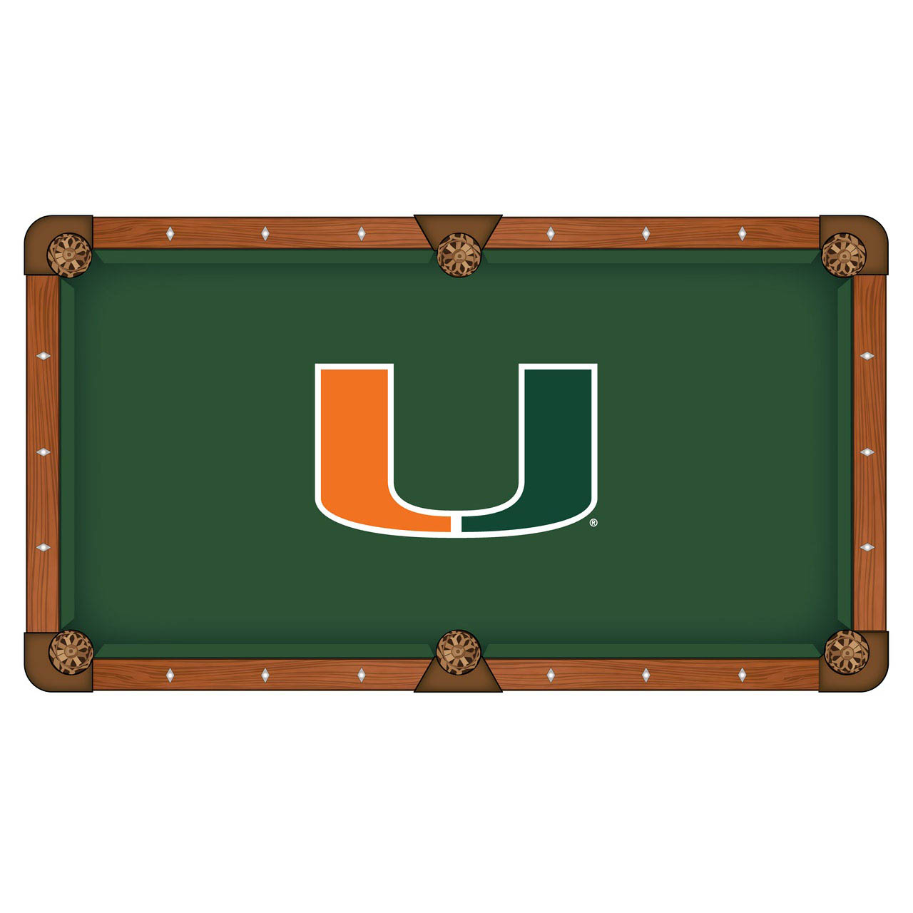 University of Miami Pool Table Cloth