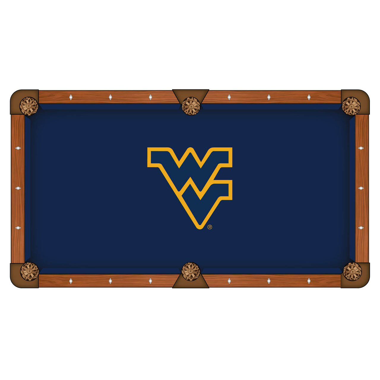 West Virginia University Pool Table Cloth