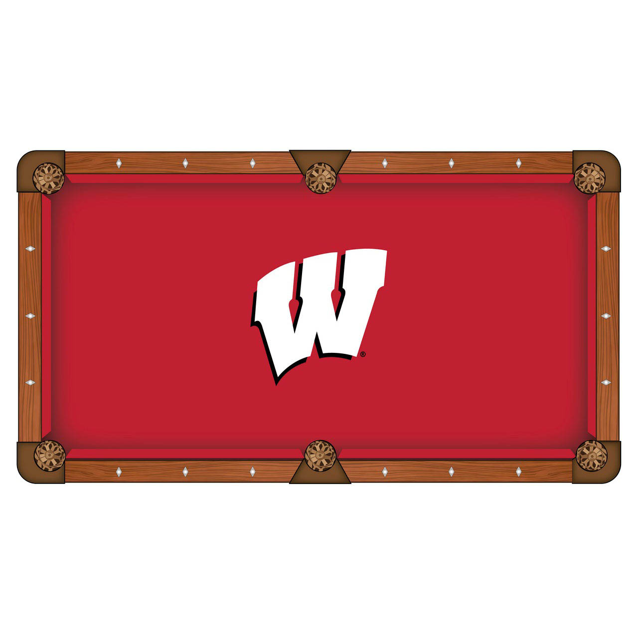 University of Wisconsin Logo Pool Table Cloth