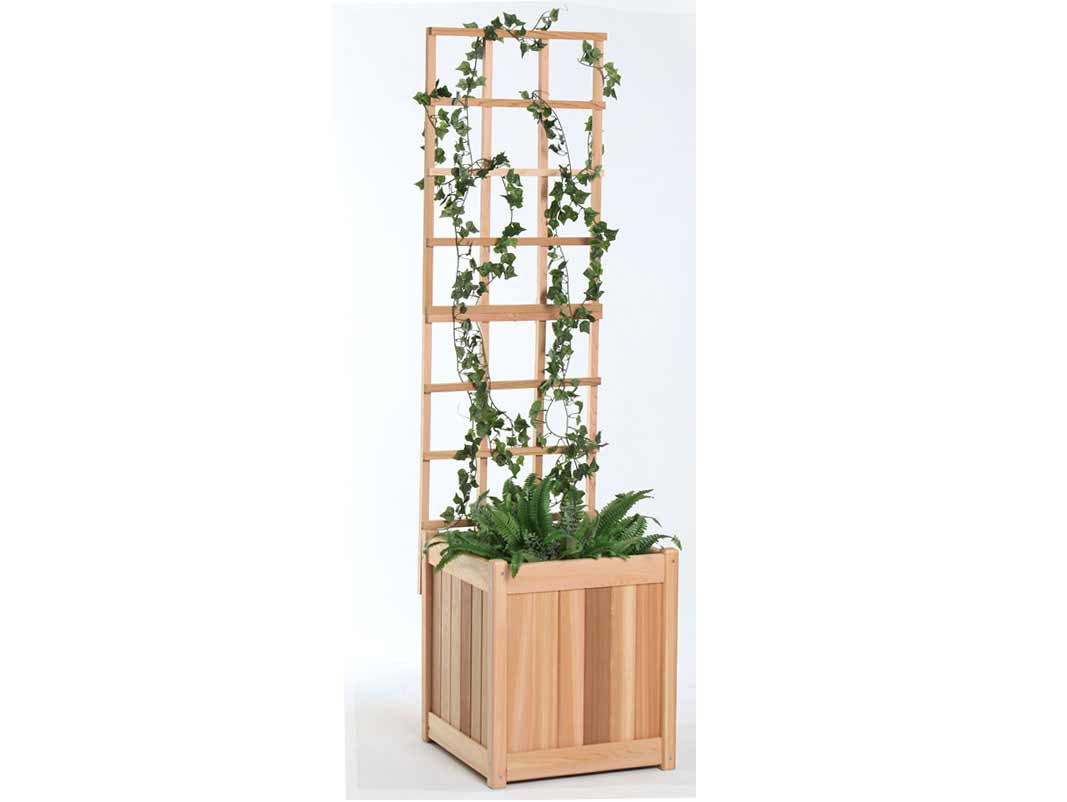 Cedar 2pc. Planter With Trellis