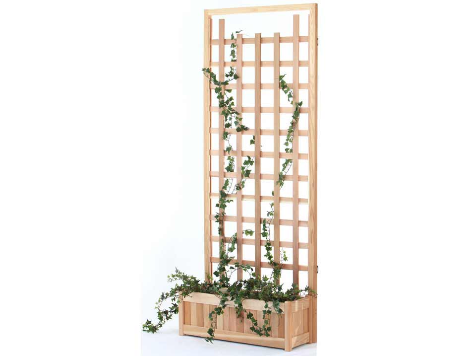 Cedar 2pc. Planter With Trellis Panel