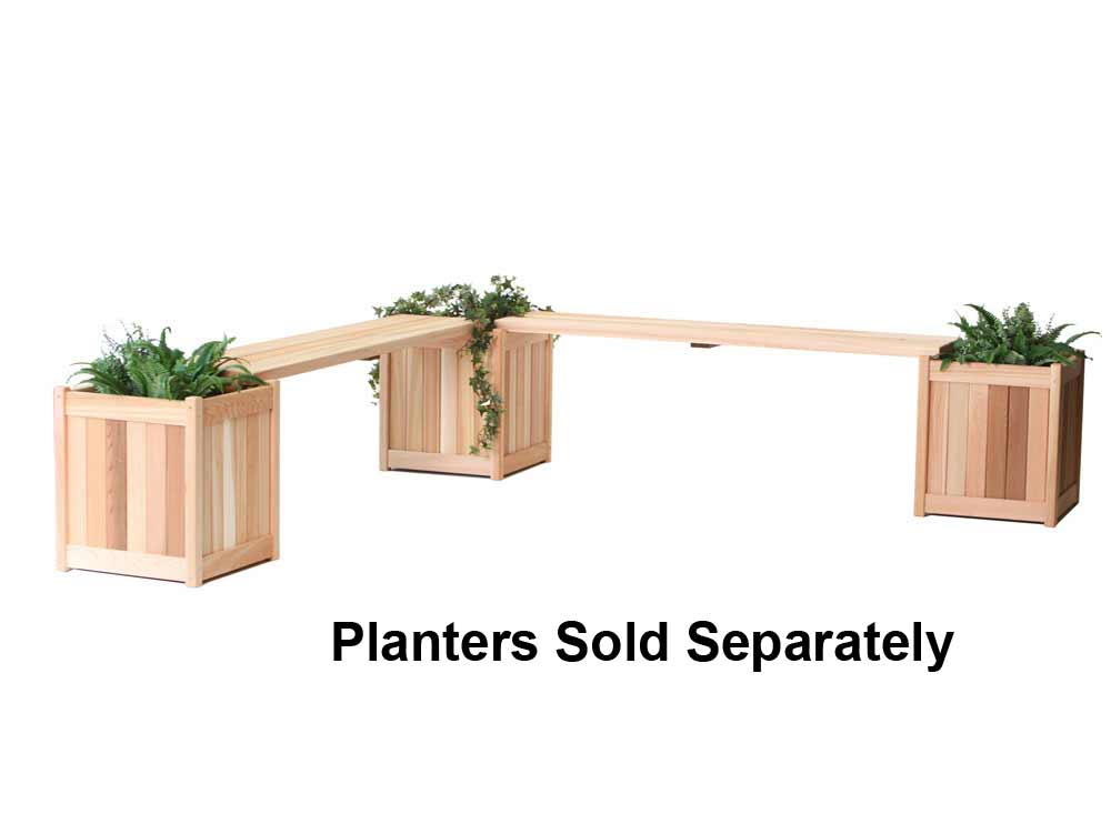 Cedar 5 foot Planter Bench