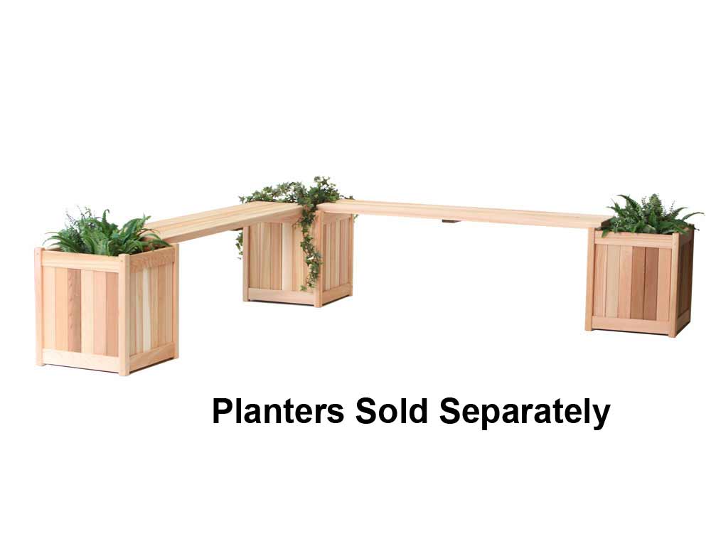 Cedar 5 Foot Planter Bench