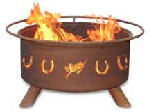Steel Horseshoes Fire Pit