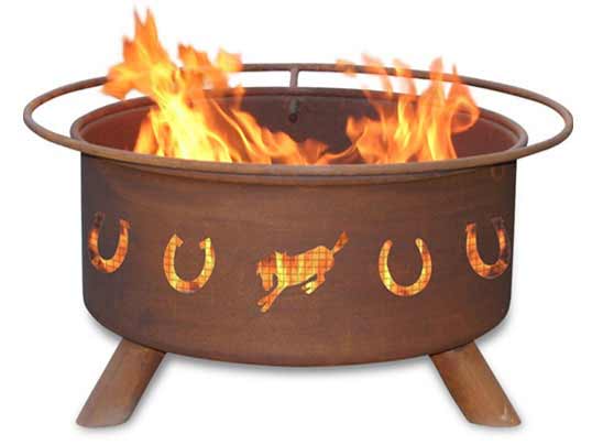 Steel Horseshoes Fire Pit