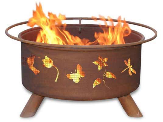 Steel Flower And Garden Fire Pit