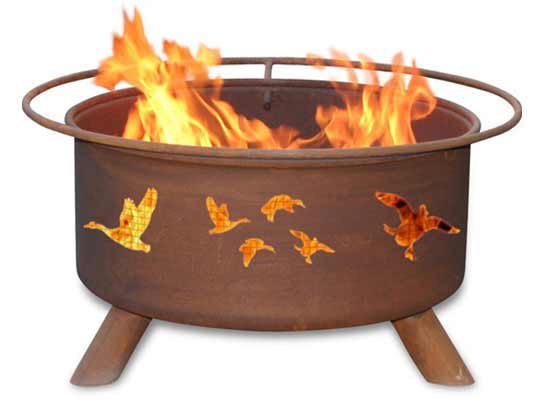 Steel Wild Ducks Fire Pit