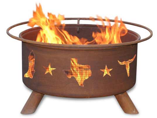 Steel Lone Star Texas Fire Pit