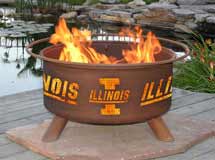 Steel University of Illinois Fire Pit