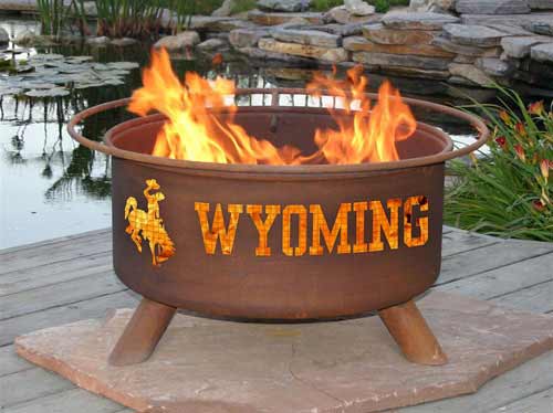 Steel University of Wyoming Fire Pit