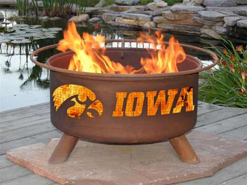 Steel University of Iowa Fire Pit