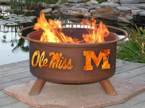 Steel Ole Miss Fire Pit