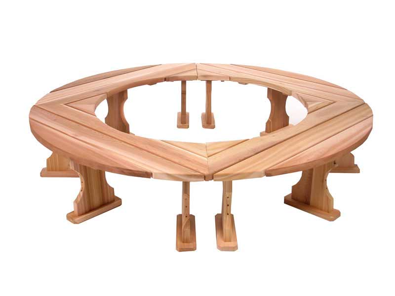 Cedar Fireside Bench Set