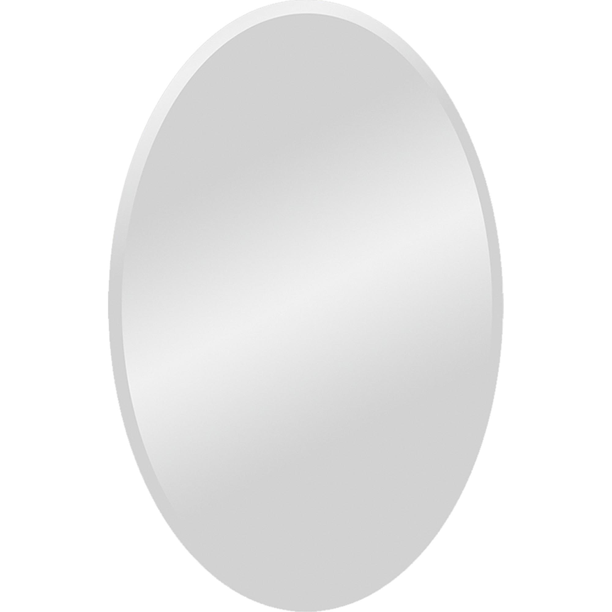 Oval Frameless Mirror