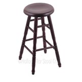 36 inch Turned Maple Swivel Saddle Dish Bar Stool