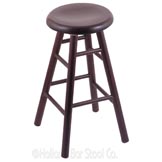 36 inch Oak Swivel Bar Stool w/Saddle Dish Seat