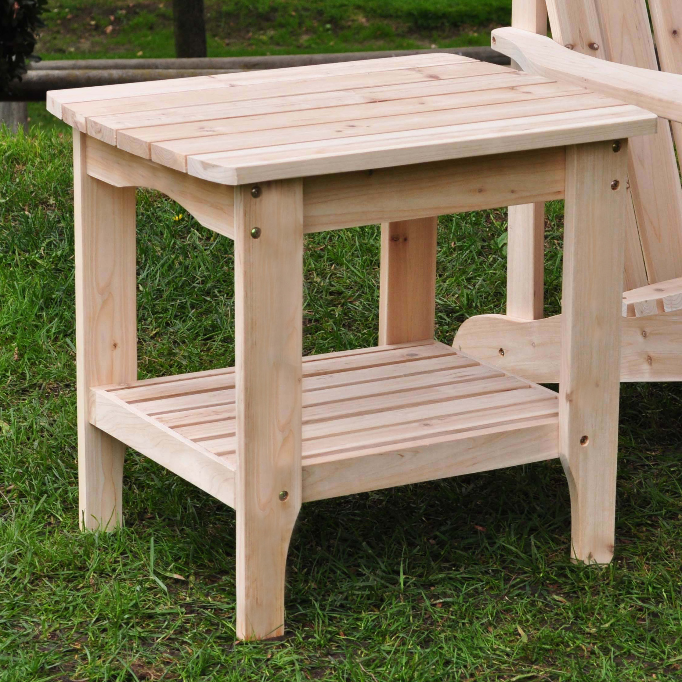 Rectangular Cedar Wood Side Table