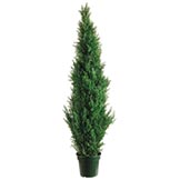 5 foot Artificial Outdoor Cedar Tree: Potted