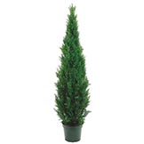 6 foot Artificial Outdoor Cedar Tree: Potted