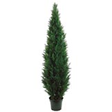 7 foot Outdoor Artificial Cedar Tree: Potted