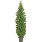 8 foot Artificial Outdoor Cedar Tree: Potted