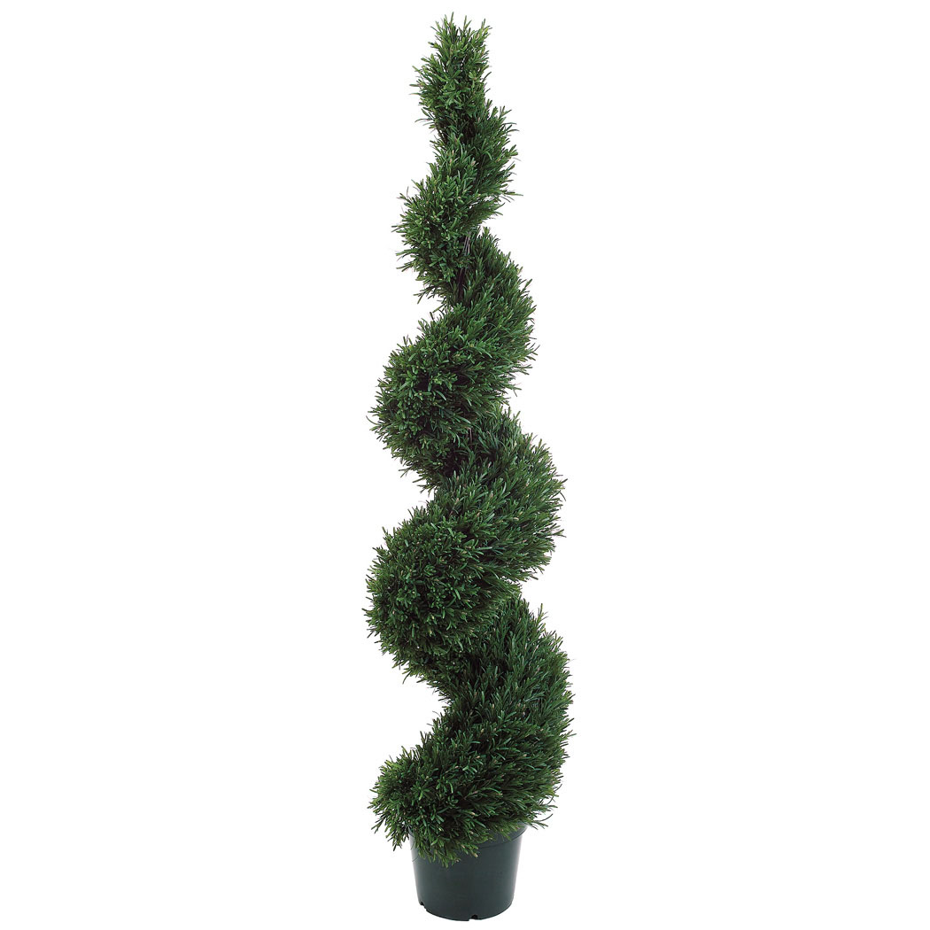 6 Foot Artificial Rosemary Spiral Topiary: Potted