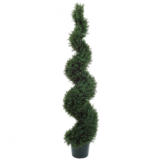 6 foot Artificial Rosemary Spiral Topiary: Potted