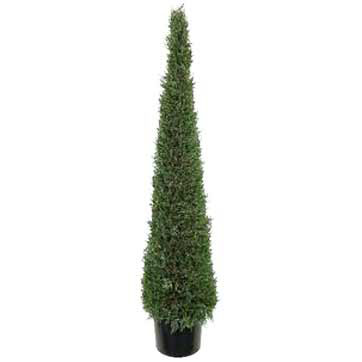5 Foot Artificial Cypress Cone Tower Topiary Tree