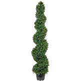 5 foot x 13 inch Artificial Rosemary Spiral Topiary Tree: Potted