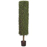 4.8 foot Artificial Boxwood Cylinder Topiary Tree: Potted
