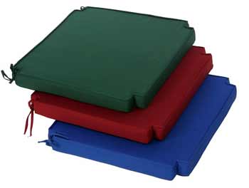 Dining Chair Cushion- Set Of 2 (blue, Green, Red)