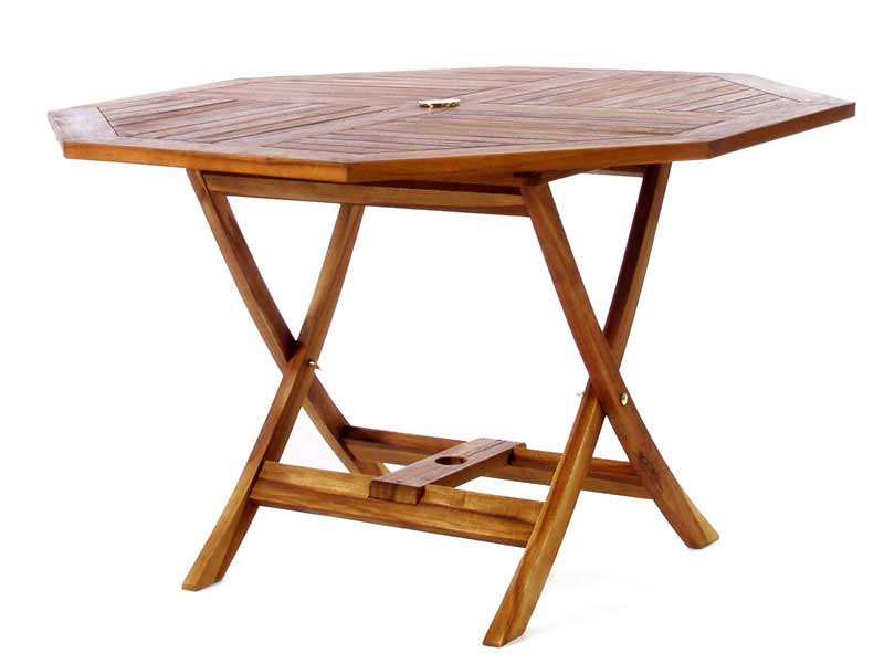 Octagon Teak Folding Table