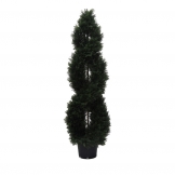 5 foot UV Protected Cedar Double Spiral Topiary: Potted