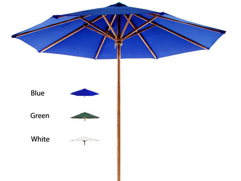 Teak Umbrella (white, blue, green)