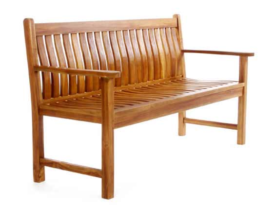 Teak Wave Bench