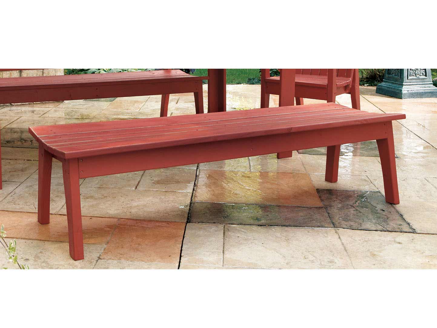 Behrens Four Seat Backless Bench